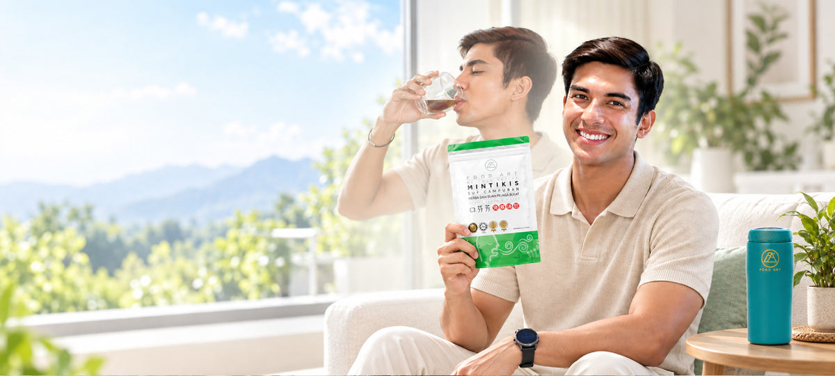 Food Art Mintikis featured by YB Syed Saddiq - a no-cook herbal soup for fresher breath
